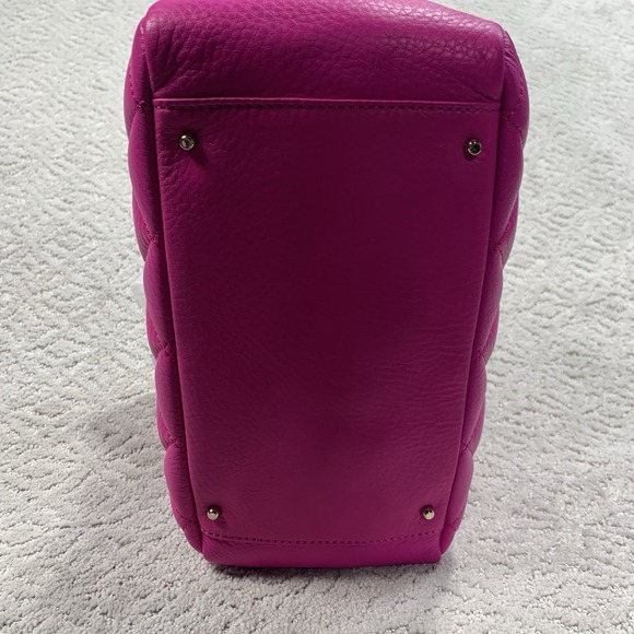 Kate Spade Elizabeth Gold Coast Quilted Leather Satchel Hot Fuchsia NWT - Picture 7 of 9